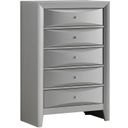 The appearance of G1503 Chest designed by Glory in the transitional interior design. This silver gray piece of furniture was selected by 1StopBedrooms from G15 Collection to add a touch of cosiness and style into your home. Sku: G1503-CH-Chest. Material: Wood.