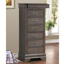 The appearance of G3105 Lingerie Chest designed by Glory in the traditional interior design. This grey piece of furniture was selected by 1StopBedrooms from G3105 Collection to add a touch of cosiness and style into your home. Sku: G3105-LC-Lingerie Chest. Material: Wood.