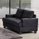 The appearance of G515 Loveseat (Black) designed by Glory in the transitional interior design. This black piece of furniture was selected by 1StopBedrooms from G515 Collection to add a touch of cosiness and style into your home. Sku: G515A-L Box 1;G515A-L Box 2. Material: Fabric.