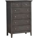 The appearance of G5405 Drawer Chest designed by Glory in the modern / contemporary interior design. This gray piece of furniture  was selected by 1StopBedrooms from G54 Collection to add a touch of cosiness and style into your home. Sku: G5405-CH-5 Drawer Chest. Material: Wood.
