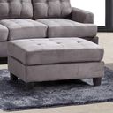 The appearance of G633 Ottoman (Grey) designed by Glory in the transitional interior design. This grey piece of furniture was selected by 1StopBedrooms from G633 Collection to add a touch of cosiness and style into your home. Sku: G633-O-Ottoman. Material: Fabric.