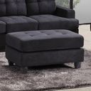 The appearance of G635 Ottoman (Black) designed by Glory in the transitional interior design. This black piece of furniture was selected by 1StopBedrooms from G635 Collection to add a touch of cosiness and style into your home. Sku: G635-O-Ottoman. Material: Fabric.