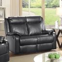 The appearance of G761 Double Reclining Loveseat (Black) designed by Glory in the modern / contemporary interior design. This black piece of furniture was selected by 1StopBedrooms from G76 Collection to add a touch of cosiness and style into your home. Sku: G761A-RL-Double Reclining Love Seat. Material: Faux Leather.