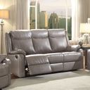 The appearance of G763 Double Reclining Sofa (Gray) designed by Glory in the modern / contemporary interior design. This gray piece of furniture was selected by 1StopBedrooms from G76 Collection to add a touch of cosiness and style into your home. Sku: G763A-RS-Double Reclining Sofa. Material: Faux Leather.