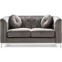 The appearance of Pompano Loveseat (Dark Gray) designed by Glory in the transitional interior design. This dark gray piece of furniture  was selected by 1StopBedrooms from Pompano Collection to add a touch of cosiness and style into your home. Sku: G782A-L Box 1;G782A-L Box 2. Material: Fabric.