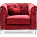 The appearance of Pompano Chair In Burgundy designed by Glory in the modern / contemporary interior design. This burgundy piece of furniture  was selected by 1StopBedrooms from Pompano Collection to add a touch of cosiness and style into your home. Sku: G789A-C-Chair. Material: Wood.