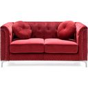 The appearance of Pompano Loveseat In Burgundy designed by Glory in the transitional interior design. This burgundy piece of furniture  was selected by 1StopBedrooms from Pompano Collection to add a touch of cosiness and style into your home. Sku: G789A-L Box 1;G789A-L Box 2. Material: Fabric.
