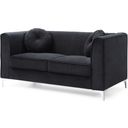 The appearance of Delray Loveseat In Black designed by Glory in the modern / contemporary interior design. This black piece of furniture was selected by 1StopBedrooms from Delray Collection to add a touch of cosiness and style into your home. Sku: G793A-L Box 1;G793A-L Box 2. Material: Fabric.