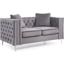 The appearance of Paige Loveseat (Gray) designed by Glory in the transitional interior design. This gray piece of furniture was selected by 1StopBedrooms from Paige Collection to add a touch of cosiness and style into your home. Sku: G822A-L Box 2;G822A-L Box 1. Material: Fabric.