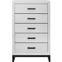 The appearance of Global Furniture Kate White Chest designed by Global Furniture USA in the modern / contemporary interior design. This white piece of furniture was selected by 1StopBedrooms from Kate Collection to add a touch of cosiness and style into your home. Sku: KATE-WHITE-CH. Material: Wood.