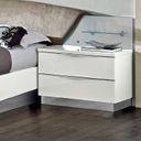 The appearance of Onda Maxi Nightstand (White) designed by ESF in the modern / contemporary interior design. This white piece of furniture was selected by 1StopBedrooms from Onda Collection to add a touch of cosiness and style into your home. Sku: ONDAN/SWHITE. Material: MDF.