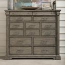 The appearance of Madison Ridge Master Chest designed by Pulaski in the traditional interior design. This dark color piece of furniture was selected by 1StopBedrooms from Madison Ridge Collection to add a touch of cosiness and style into your home. Sku: P091127. Material: Wood.