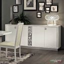 The appearance of Roma 4 Door Buffet (White) designed by ESF in the modern / contemporary interior design. This white piece of furniture was selected by 1StopBedrooms from Roma Collection to add a touch of cosiness and style into your home. Sku: ROMA4DBUFFETWHITE. Material: MDF.