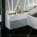 The appearance of Ronda Nightstand designed by ESF in the modern / contemporary interior design. This white piece of furniture was selected by 1StopBedrooms from Ronda Collection to add a touch of cosiness and style into your home. Sku: RONDANS. Material: Wood.