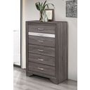 The appearance of Seville Chest designed by Global Furniture USA in the modern / contemporary interior design. This grey piece of furniture  was selected by 1StopBedrooms from Seville Collection to add a touch of cosiness and style into your home. Sku: SEVILLE-MALAMINE GREY-CH. Material: MDF.