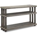 The appearance of Eldridge Weathered Gravel Rectangular Sofa Table designed by Magnussen in the modern / contemporary interior design. This gray piece of furniture  was selected by 1StopBedrooms from Eldridge Collection to add a touch of cosiness and style into your home. Sku: T4917-73. Material: Oak Veneer.