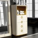 The appearance of Velvet Chest designed by ESF in the modern / contemporary interior design. This cream piece of furniture was selected by 1StopBedrooms from Velvet Collection to add a touch of cosiness and style into your home. Sku: VELVETCHEST. Material: MDF.