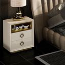 The appearance of Velvet Nightstand designed by ESF in the modern / contemporary interior design. This cream piece of furniture was selected by 1StopBedrooms from Velvet Collection to add a touch of cosiness and style into your home. Sku: VELVETNS. Material: MDF.