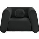 The appearance of Abbington Boucle Fabric Chair In Black designed by Meridian in the modern / contemporary interior design. This black piece of furniture was selected by 1StopBedrooms from Abbington Collection to add a touch of cosiness and style into your home. Sku: 113Black-C. Material: Boucle.