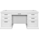 The appearance of Abby Modern Wood Double Pedestal Executive Desk In White designed by Martin Furniture in the modern / contemporary interior design. This white piece of furniture was selected by 1StopBedrooms from Abby Collection to add a touch of cosiness and style into your home. Sku: IMAY680. Material: Wood.