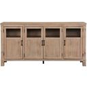 The appearance of Aberdeen Server In Oak designed by Homelegance in the modern / contemporary interior design. This oak piece of furniture was selected by 1StopBedrooms from Aberdeen Collection to add a touch of cosiness and style into your home. Sku: 5848-40. Material: Acacia.