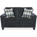 The appearance of Abinger Loveseat In Smoke designed by Signature Design by Ashley in the modern / contemporary interior design. This smoke piece of furniture was selected by 1StopBedrooms from Abinger Collection to add a touch of cosiness and style into your home. Sku: 8390535. Material: Fabric.