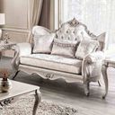The appearance of Acapulco Loveseat In Off White designed by Furniture of America in the traditional interior design. This off white piece of furniture  was selected by 1StopBedrooms from Acapulco Collection to add a touch of cosiness and style into your home. Sku: FM65001WH-LV. Material: Fabric.