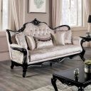 The appearance of Acapulco Sofa In Black and Off White designed by Furniture of America in the traditional interior design. This off-white/black piece of furniture  was selected by 1StopBedrooms from Acapulco Collection to add a touch of cosiness and style into your home. Sku: FM65001ES-SF. Material: Fabric.