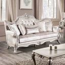 The appearance of Acapulco Sofa In Off White designed by Furniture of America in the traditional interior design. This off white piece of furniture  was selected by 1StopBedrooms from Acapulco Collection to add a touch of cosiness and style into your home. Sku: FM65001WH-SF. Material: Fabric.