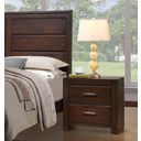 The appearance of Acme Oberreit 2 Drawer Nightstand in Walnut designed by ACME in the transitional interior design. This brown piece of furniture was selected by 1StopBedrooms from Oberreit Collection to add a touch of cosiness and style into your home. Sku: 25793. Material: Wood.