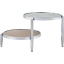 The appearance of Acme Abbe Coffee Table designed by ACME in the modern / contemporary interior design. This chrome piece of furniture  was selected by 1StopBedrooms from Abbe Collection to add a touch of cosiness and style into your home. Sku: LV00572. Material: Metal.