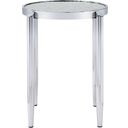 The appearance of Acme Abbe End Table designed by ACME in the modern / contemporary interior design. This chrome piece of furniture  was selected by 1StopBedrooms from Abbe Collection to add a touch of cosiness and style into your home. Sku: LV00573. Material: Metal.