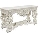 The appearance of Acme Adara Sofa Table designed by ACME in the transitional interior design. This antique white piece of furniture was selected by 1StopBedrooms from Adara Collection to add a touch of cosiness and style into your home. Sku: LV01219. Material: Wood.
