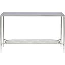 The appearance of Acme Adelrik Sofa Table designed by ACME in the modern / contemporary interior design. This chrome piece of furniture  was selected by 1StopBedrooms from Adelrik Collection to add a touch of cosiness and style into your home. Sku: LV00576. Material: Metal.