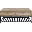 The appearance of Acme Brantley Ii Coffee Table designed by ACME in the industrial interior design. This oak piece of furniture was selected by 1StopBedrooms from Brantley Ii Collection to add a touch of cosiness and style into your home. Sku: LV00748. Material: Wood.