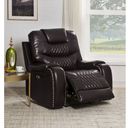 The appearance of Acme Braylon Power Motion Recliner In Brown Pu designed by ACME in the modern / contemporary interior design. This brown piece of furniture was selected by 1StopBedrooms from Braylon Collection to add a touch of cosiness and style into your home. Sku: 55418. Material: Wood.