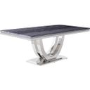 The appearance of Acme Cambrie Dining Table In Faux Marble And Mirrored Silver Finish designed by ACME in the modern / contemporary interior design. This silver piece of furniture was selected by 1StopBedrooms from Cambrie Collection to add a touch of cosiness and style into your home. Sku: DN00221-1;DN00221-2;DN00221-3;DN00221-4. Table Top Shape: Rectangular. Material: Stainless Steel. Size: 79".