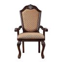 The appearance of Acme Chateau De Ville Arm Chair Set Of 2 In Espresso designed by ACME in the transitional interior design. This espresso piece of furniture was selected by 1StopBedrooms from Chateau De Ville Collection to add a touch of cosiness and style into your home. Sku: 64078A. Material: Wood.