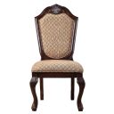 The appearance of Acme Chateau De Ville Side Chair Set Of 2 In Espresso designed by ACME in the transitional interior design. This espresso piece of furniture was selected by 1StopBedrooms from Chateau De Ville Collection to add a touch of cosiness and style into your home. Sku: 64077A. Material: Wood.
