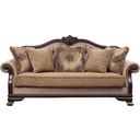 The appearance of Acme Chateau De Ville Sofa With 5 Pillows 58265 designed by ACME in the transitional interior design. This brown piece of furniture was selected by 1StopBedrooms from Chateau De Ville Collection to add a touch of cosiness and style into your home. Sku: 58265. Material: Wood.