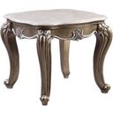 The appearance of Acme Elozzol End Table designed by ACME in the transitional interior design. This antique bronze piece of furniture  was selected by 1StopBedrooms from Elozzol Collection to add a touch of cosiness and style into your home. Sku: LV00303. Material: Resin.