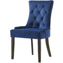 The appearance of Acme Farren Side Chair Set of 2 In Blue Velvet And Espresso Finish designed by ACME in the transitional interior design. This blue piece of furniture was selected by 1StopBedrooms from Farren Collection to add a touch of cosiness and style into your home. Sku: 77165. Material: Wood.