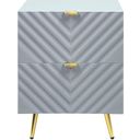 The appearance of Acme Gaines Nightstand In Gray High Gloss Finish designed by ACME in the modern / contemporary interior design. This grey piece of furniture was selected by 1StopBedrooms from Gaines Collection to add a touch of cosiness and style into your home. Sku: BD01041. Material: Wood.