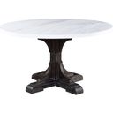 Acme Gerardo Dining Table In White Marble And Weathered Espresso
