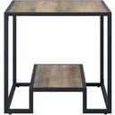 The appearance of Acme Idella End Table designed by ACME in the industrial interior design. This rustic oak and black piece of furniture  was selected by 1StopBedrooms from Idella Collection to add a touch of cosiness and style into your home. Sku: LV00886. Material: Wood.