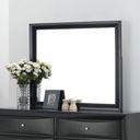 The appearance of Acme Ireland Mirror in Black designed by ACME in the transitional interior design. This black piece of furniture was selected by 1StopBedrooms from Ireland Collection to add a touch of cosiness and style into your home. Sku: 04164. Material: Glass.