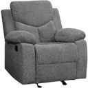 The appearance of Acme Kalen Glider Recliner In Gray Chenille designed by ACME in the modern / contemporary interior design. This grey piece of furniture was selected by 1StopBedrooms from Kalen Collection to add a touch of cosiness and style into your home. Sku: 55442. Material: Wood.