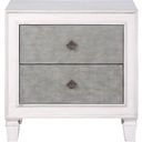 Acme Katia Nightstand In Rustic Gray And White Finish