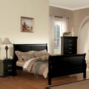 Acme Louis Philippe III Eastern King Sleigh Bed in Black