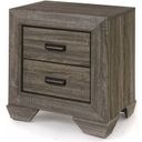 The appearance of Acme Lyndon Nightstand in Weathered Gray Grain designed by ACME in the transitional interior design. This red piece of furniture was selected by 1StopBedrooms from Lyndon Collection to add a touch of cosiness and style into your home. Sku: 26023. Material: Wood.